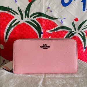 COACH Large Pink Leather Wallet